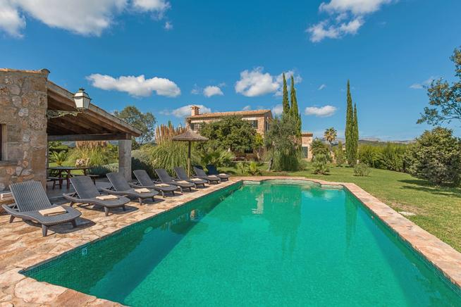 Traditional Mallorcan Villa Roya with stunning gardens and private swimming pool.