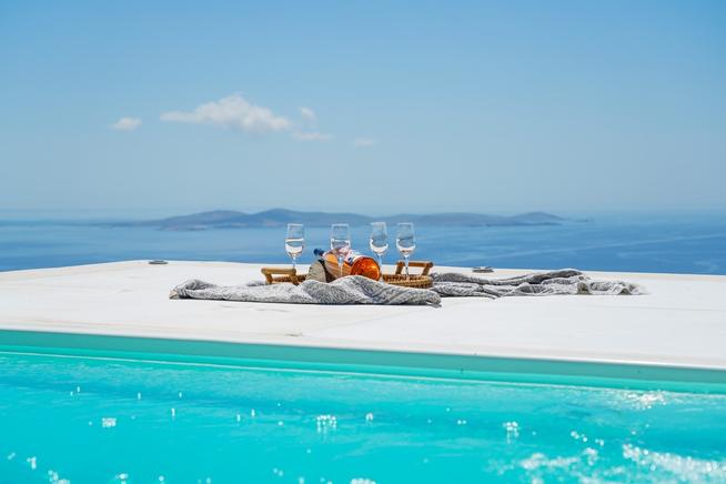 Villa Sandstone is a beautiful stone villa with incredible sea views in Mykonos, Greece
