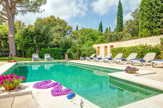 In a rural idyll villa for rent in Mallorca, Spain