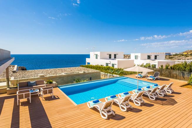 Amazing frontline Villa Esmeralda Sol in Ciutadella, Menorca (West coast of Menorca)
