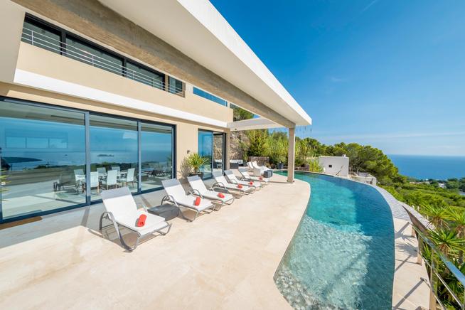 Wonderful Villa overlooking Formentera perfect for rent in Ibiza