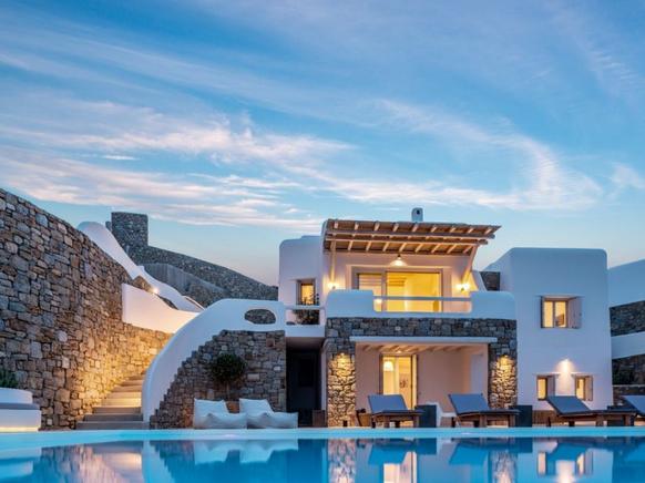 Frontline luxury villa rental is an Ideal Retreat in Elia, Mykonos, Greece