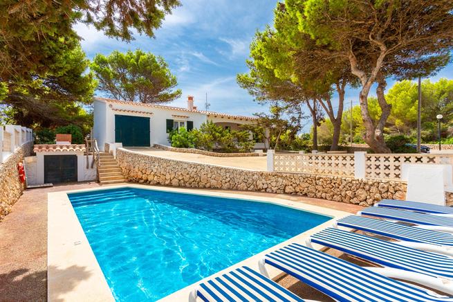 Staggering Holiday Villa with private pool in Punta Prima, Menorca, Spain