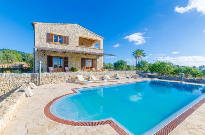 Typical Mallorcan house with private pool in the rural setting of Son Carrió, Sant Llorenç des Cardassar, Mallorca